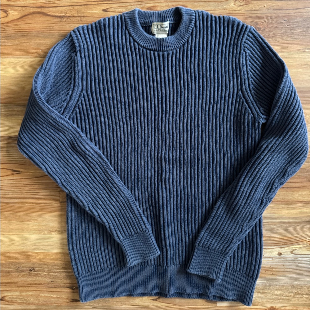 L.L. Bean Men's Deep Blue Crewneck Sweater